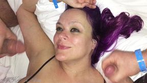 big dick stranger fucks me, cums on my face & in my pussy