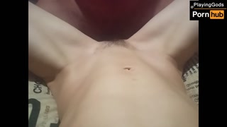 My lover licking my pussy, then fuck and cums on my stomach