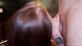 cute chubby inked girl sucks big cock - chrystal sinn