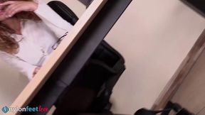 Classy ho's under the desk scene