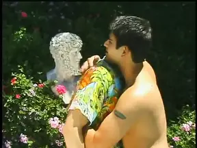 Gorgeous young fairy plunders twink's chute under the sun