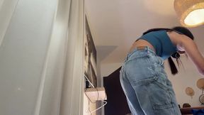 Two Hot Petite College Cheerleader Friends Do a Try on Haul for Mini Skirts and Lingerie with Full N