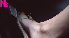 Crazy Barefoot Pedal Pumping on High Way