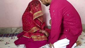 A passionate beauty from India is having a nice honeymoon with her husband.