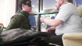 Watch as MILITARY femdoms join in on a wild bisexual threesome with their kinky slaves