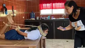 She Really Need The Babysitting Job But First She Must Learn To Play Tie-Up Games!