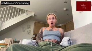 Horny, petite, blonde, brit cums over postman! - Sophia Mayy