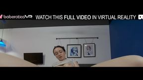 Solo hot girl Sherila spreads her legs and shows off her shaved pussy in VR.