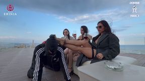 Smoke and spitting with 3 mistress