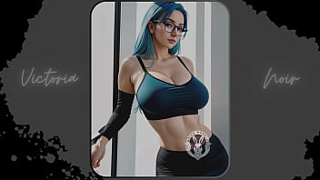 AI: Vibrant blue hair and dark glasses DOMINATRIX - Part 7 - Waifu Models #003