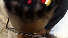 Bobbing head &mdash;  giving sloppy blowjob to ugly dude &mdash;  didn't care about the consequences