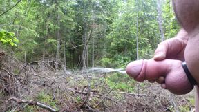 Jerking off pissing cumshot