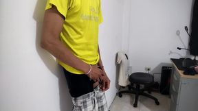 hot and horny guy masturbating at home