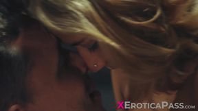 Athletic busty blonde Veronica Leal has the most wild sex with her muscular lover