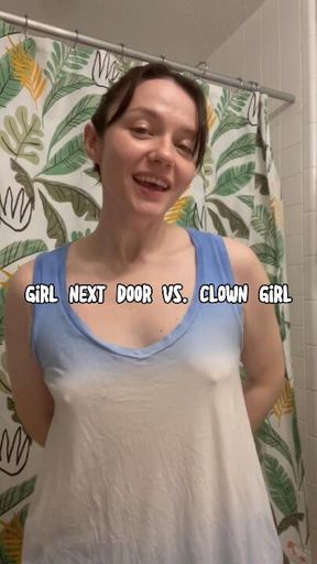 Girl-Next-Door to Clown Girl makeup transformation!