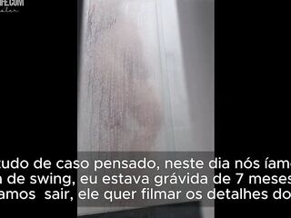 Preggo Married Woman Sucks and Screws with a Gifted Dude in the Swing Abode