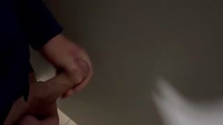 Straight guy caught jerking in the public toilet