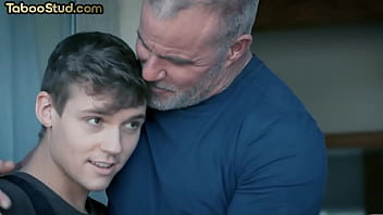 Stepdaddy DILF barebacks twink after blowjob and rimjob