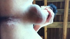 Pulsating Tight Asshole and Rubbing Cum on the Camera Lens
