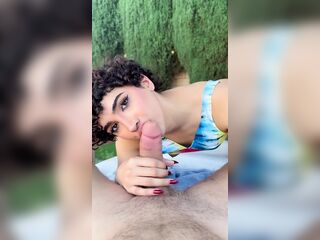 Trans Playgirl Foxy Alex Gives Me Outdoor Oral-sex POV - Steve Rickz