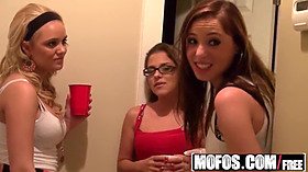 Allexis Blow & Veronica Willis take on a massive dick in a real slutty POV party