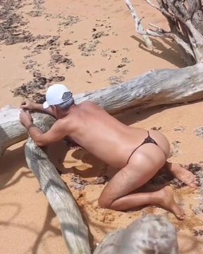 Ladysilva Showing off Her Sexy Panties on the Beach