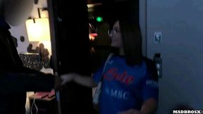 an italian fan from napoli cheats on her boyfriend and agrees to get her ass pounded to apologize !!!