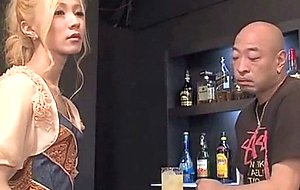 Slim blondine fucks a man picked-up at bar