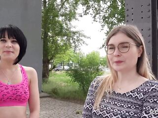 GERMAN SCOUT - 2 CANDID BEAUTIES FROM BERLIN I 1ST FFM THREE-SOME AT REAL PICKUP SEX