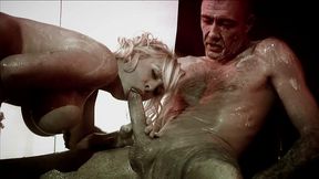 blonde with big boobs savannah gold gets fucked in vat of food