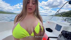 A Handsome Black Guy Destroys my Pussy on the Boat with his Big Cock - Luna Doll