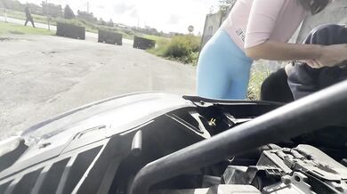 The loser passerby fucks two friends doggy style who change a light bulb (pt1)