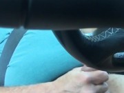 Cumming hard while driving