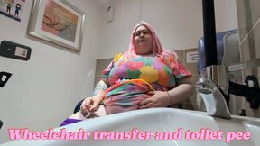 BBW Daisy wheelchair transfer and toilet pee
