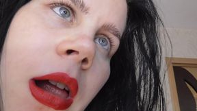 A giant woman wants to eat you