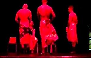 Five girls get up close dick time with 3 strippers