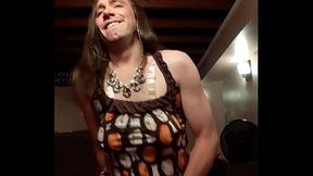 Jade Having Way Too Much Sissy Fun With A 8 Inch Dildo