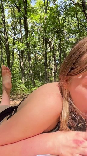 Footjob in the Big Forest