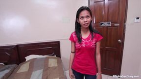 Petite Filipina filled with thick creamy cum