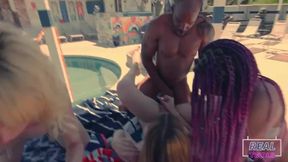 REALTGIRLS - Convict Pool Party Orgy
