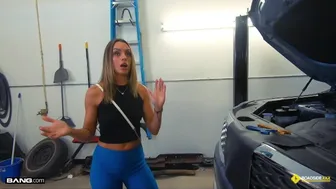 Hot Mom Sucks Mechanic's Big Dick and Gets Fucked Doggystyle in Garage