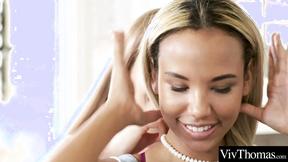 ”Titty stunning babe & her lesbian lover eat each other's hot wet twat”