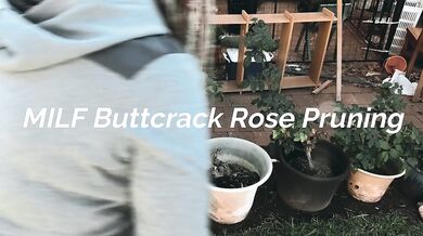 MILF Rose Pruning Her Wobbly Dual Dreadlocks bare Ass splits outdoor