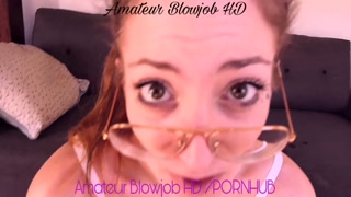 Teen cum crazy, he has no enough juice in his balls for me -Amateur Blowjob