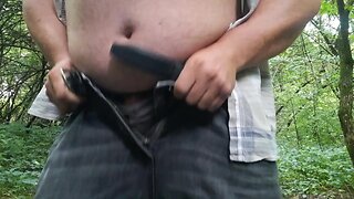 Hot forest fuck with big bear daddy and big load of warm milk cumshot