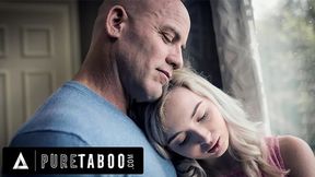 PURE TABOO Obedient Petite Virgin Lexi Lore Receives VERY SPECIAL Hug From Stepdaddy Derrick Pierce.