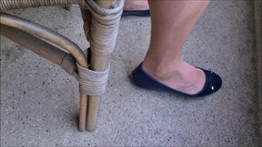 In skirts, hold-ups and ballerinas on my balcony