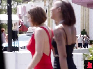 2 Sexy Hookers get Tied and Screwed on Vegas Road Travel
