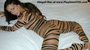 Abigail Mac Tormenting JOI Tiger Nylon Bodystocking! "So did that drive you crazy? You going to fuck that cock for me?"