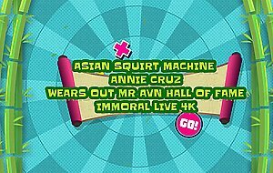 Asian Squirt Machine Annie Cruz Wears Out Mr. Avn Hall Of Fame - Immoral Live 4k